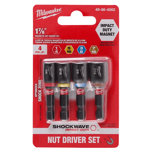 MILWAUKEE SHOCKWAVE Impact Duty™ 1-7/8" Magnetic Nut Driver Set 4PC 2 MILWAUKEE SHOCKWAVE Impact Duty™ 1-7/8" Magnetic Nut Driver Set 4PC - Image 2
