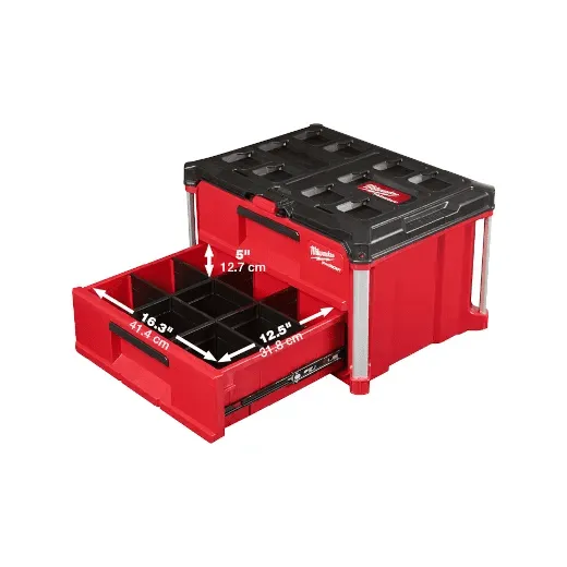 MILWAUKEE PACKOUT™ 2-Drawer Tool Box 3 MILWAUKEE PACKOUT™ 2-Drawer Tool Box - Image 3