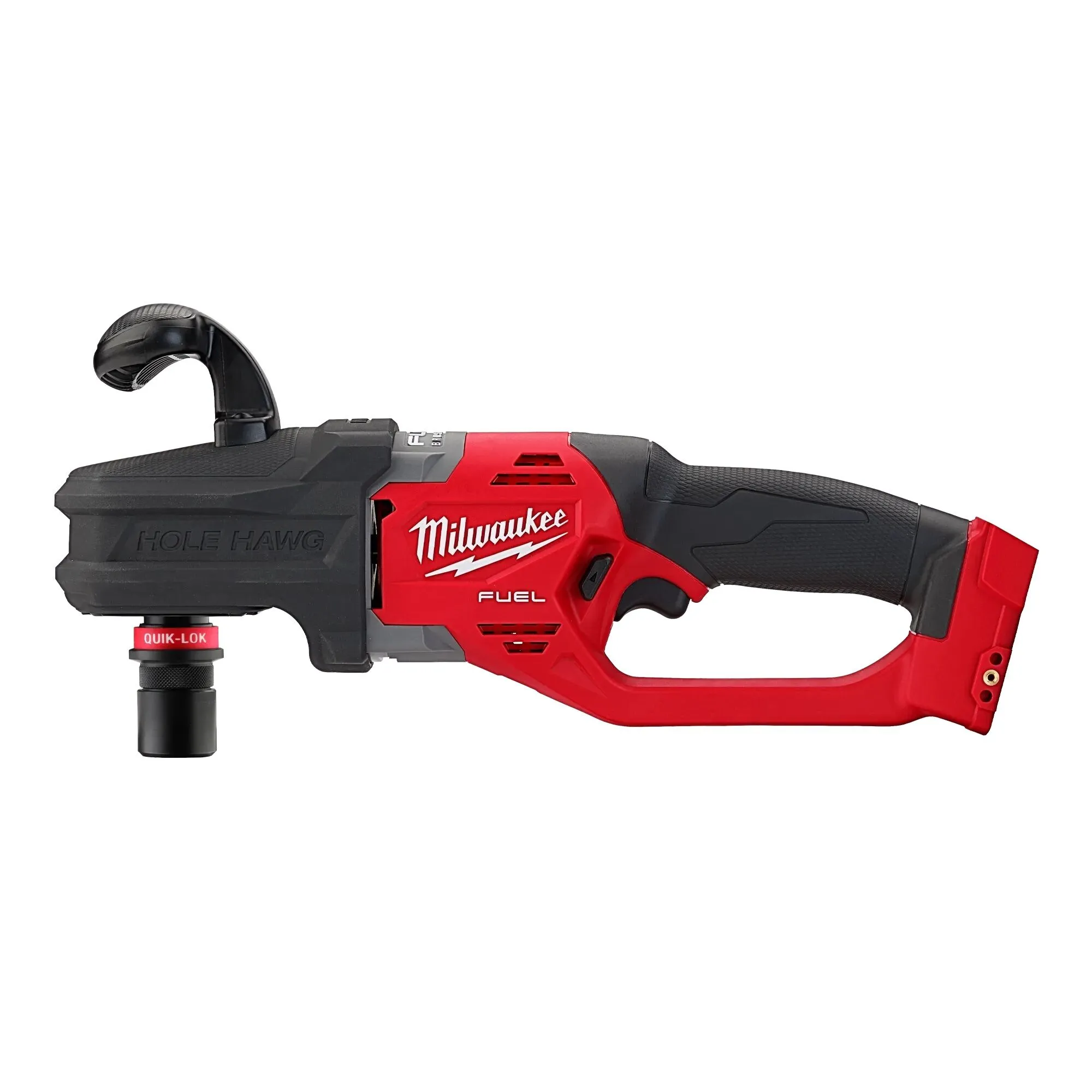 MILWAUKEE M18 FUEL HOLE HAWG Right Angle Drill w/ QUIK-LOK 1 Hole Hawg Right Angle Drill