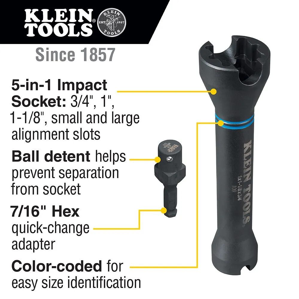 KLEIN TOOLS 5-in-1 Impact Socket 6 KLEIN TOOLS 5-in-1 Impact Socket - Image 6