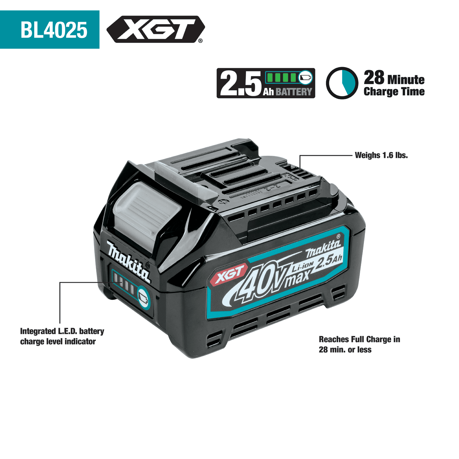 MAKITA 40V Max XGT Brushless Cordless 4-Speed High-Torque 1/2" Sq. Drive Impact Wrench Kit w/Friction Ring Anvil 4 MAKITA 40V Max XGT Brushless Cordless 4-Speed High-Torque 1/2" Sq. Drive Impact Wrench Kit w/Friction Ring Anvil - Image 4