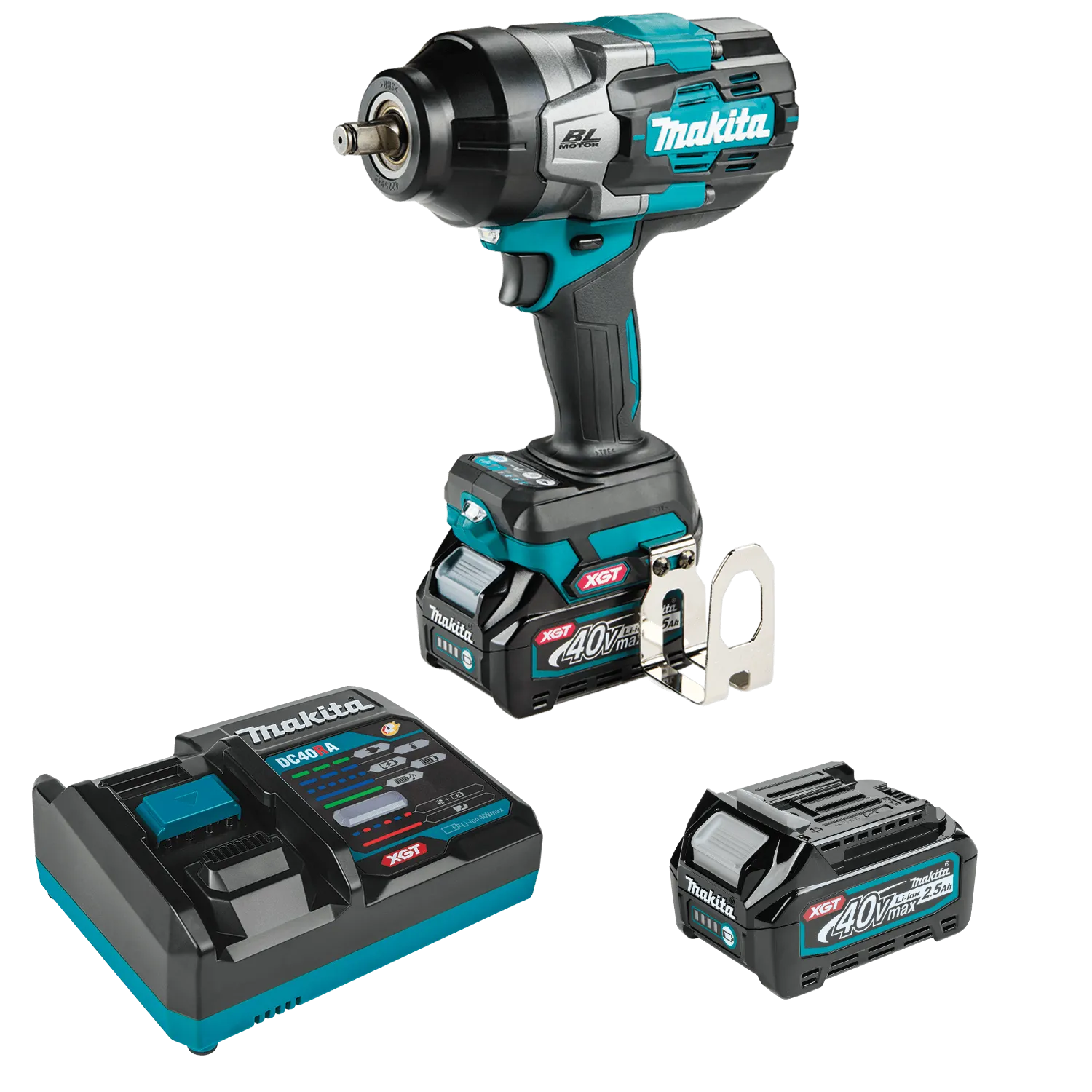 MAKITA 40V Max XGT Brushless Cordless 4-Speed High-Torque 1/2" Sq. Drive Impact Wrench Kit w/Friction Ring Anvil 1 Makita 1/2" Square Drive Impact Wrench Kit