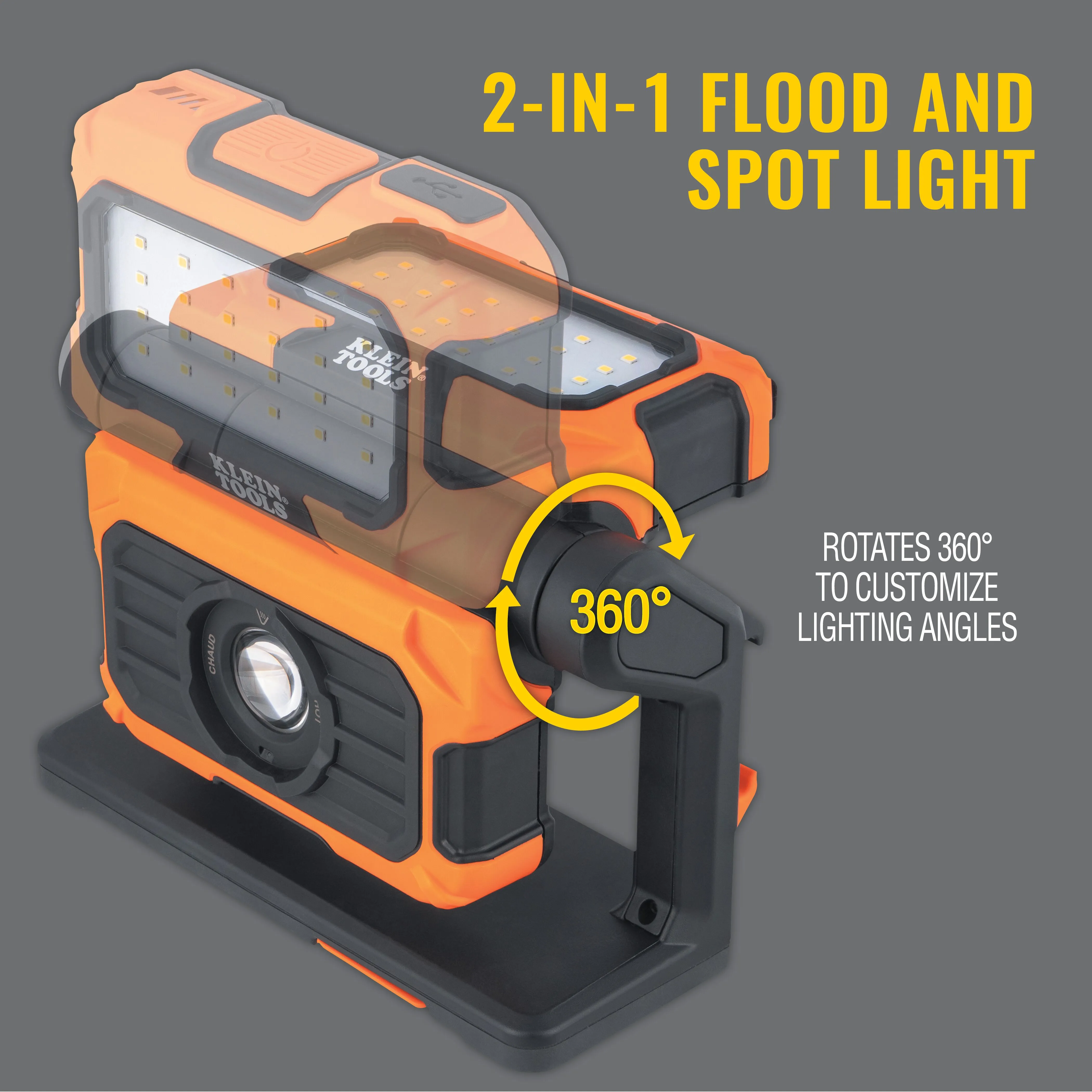 KLEIN TOOLS MODbox Rechargeable Dual Beam LED Work Light 3 KLEIN TOOLS MODbox Rechargeable Dual Beam LED Work Light - Image 3