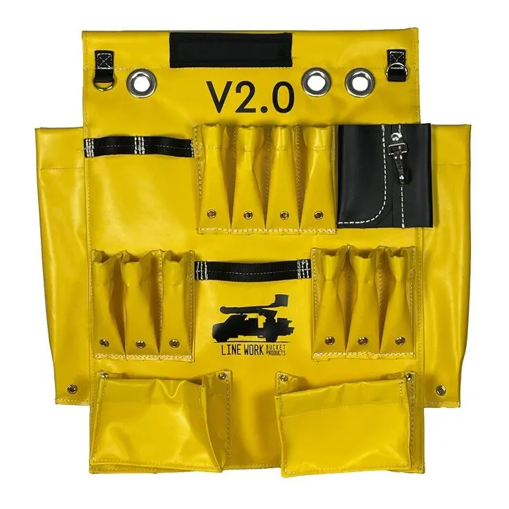 LINE WORK BUCKET PRODUCTS 2.0 Tool Apron w/3" Hooks 1 Line Work Bucket Products Tool Apron