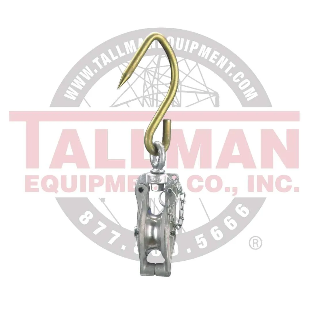 CHANCE Snatch Block with Steel Meat Hook, 1250 lb WLL 1 Snatch Block with Steel Meat Hook