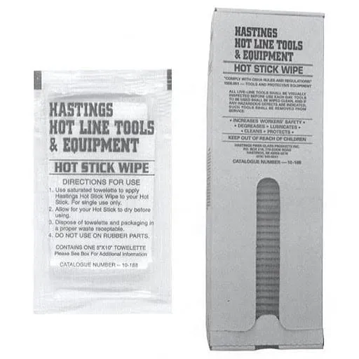 Hastings Hot Stick Wipes 50 Count Dispenser Box 1 hot stick wipes