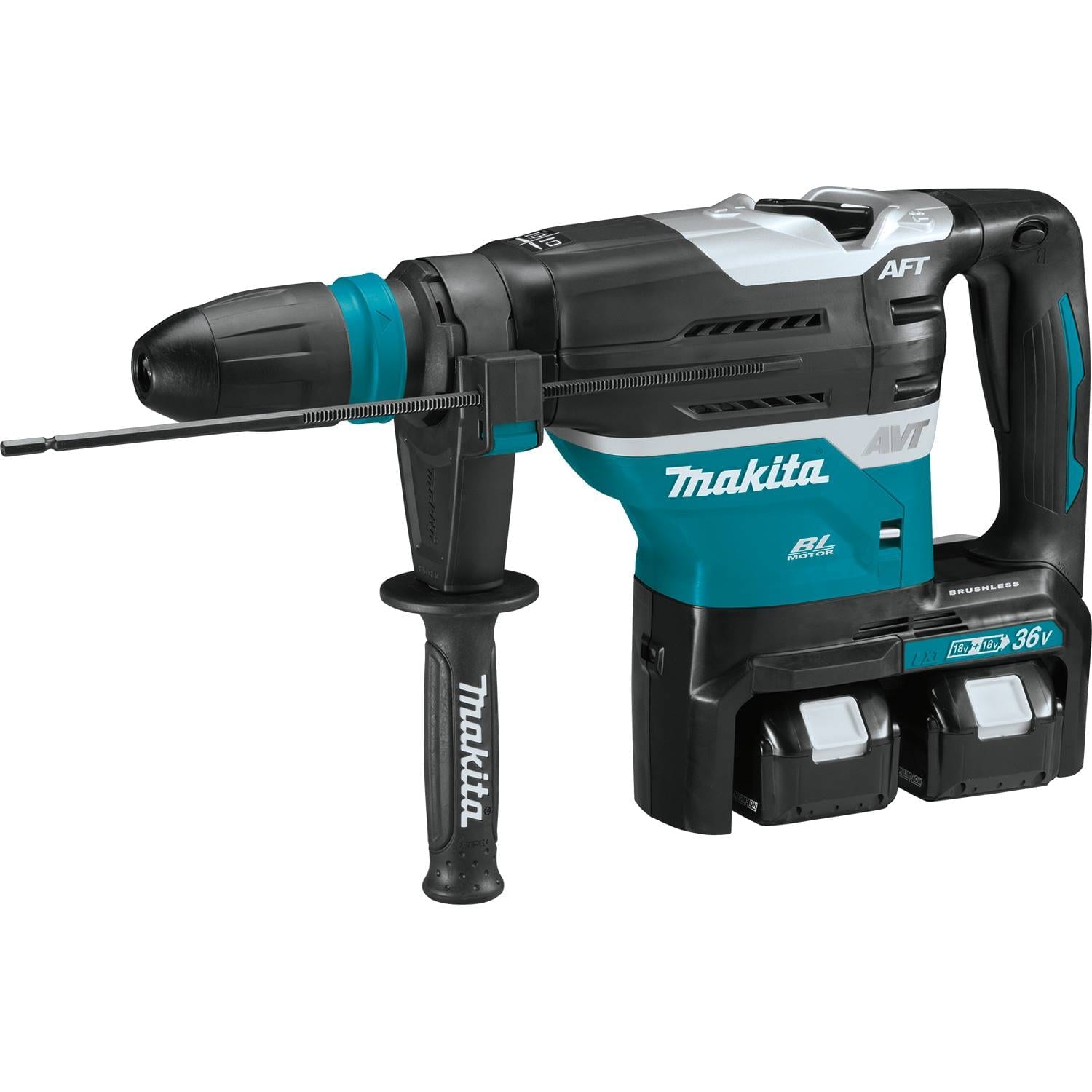 Makita 36V (18V X2) LXT® Brushless 1‑9/16" Advanced AVT® Rotary Hammer Kit (5.0Ah) 2 Makita 36V (18V X2) LXT® Brushless 1‑9/16" Advanced AVT® Rotary Hammer Kit (5.0Ah) - Image 2