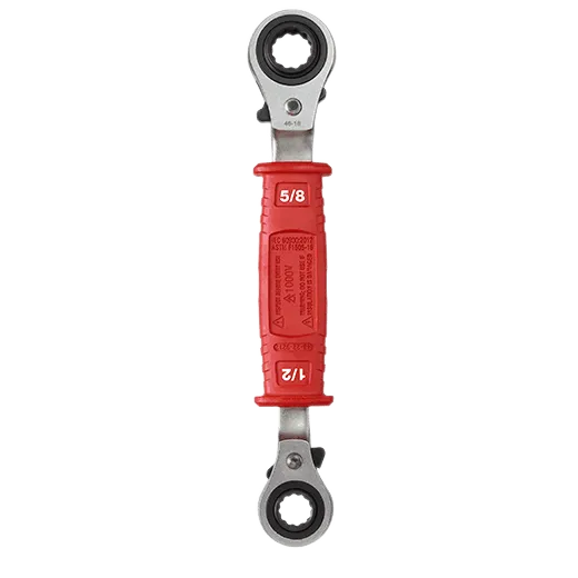 MILWAUKEE Lineman's 4-in-1 Insulated Ratcheting Box Wrench 2 MILWAUKEE Lineman's 4-in-1 Insulated Ratcheting Box Wrench - Image 2