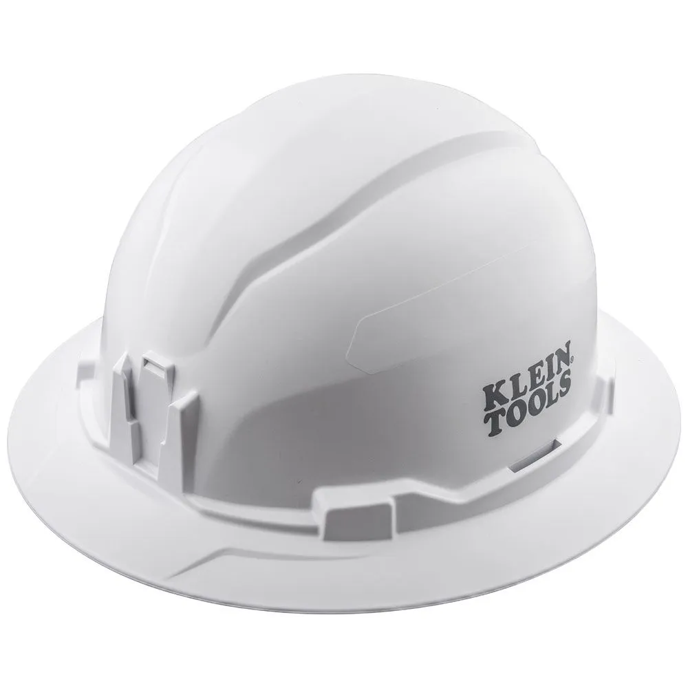 KLEIN TOOLS Hard Hat, Non-Vented, Full Brim Style, White 1 KLEIN TOOLS Hard Hat, Non-Vented, Full Brim Style, White