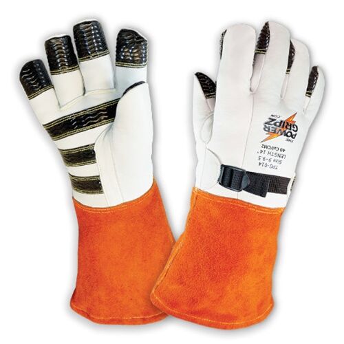 POWER GRIPZ Standard High-Voltage Leather Protector Gloves, 14" 1 Leather Protector Gloves