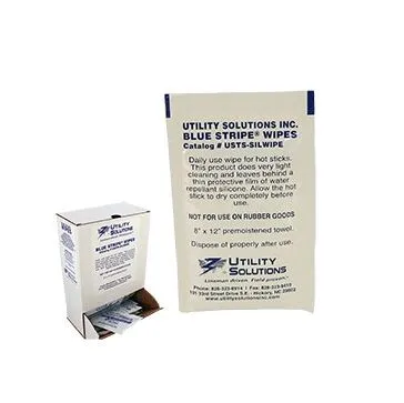 UTILITY SOLUTIONS Blue Stripe Hot Stick Wipes 1 Blue Stripe Hot Stick Wipe