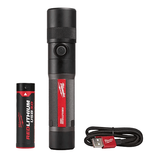 MILWAUKEE REDLITHIUM™ USB 1100L Twist Focus Flashlight 1 Flashlight