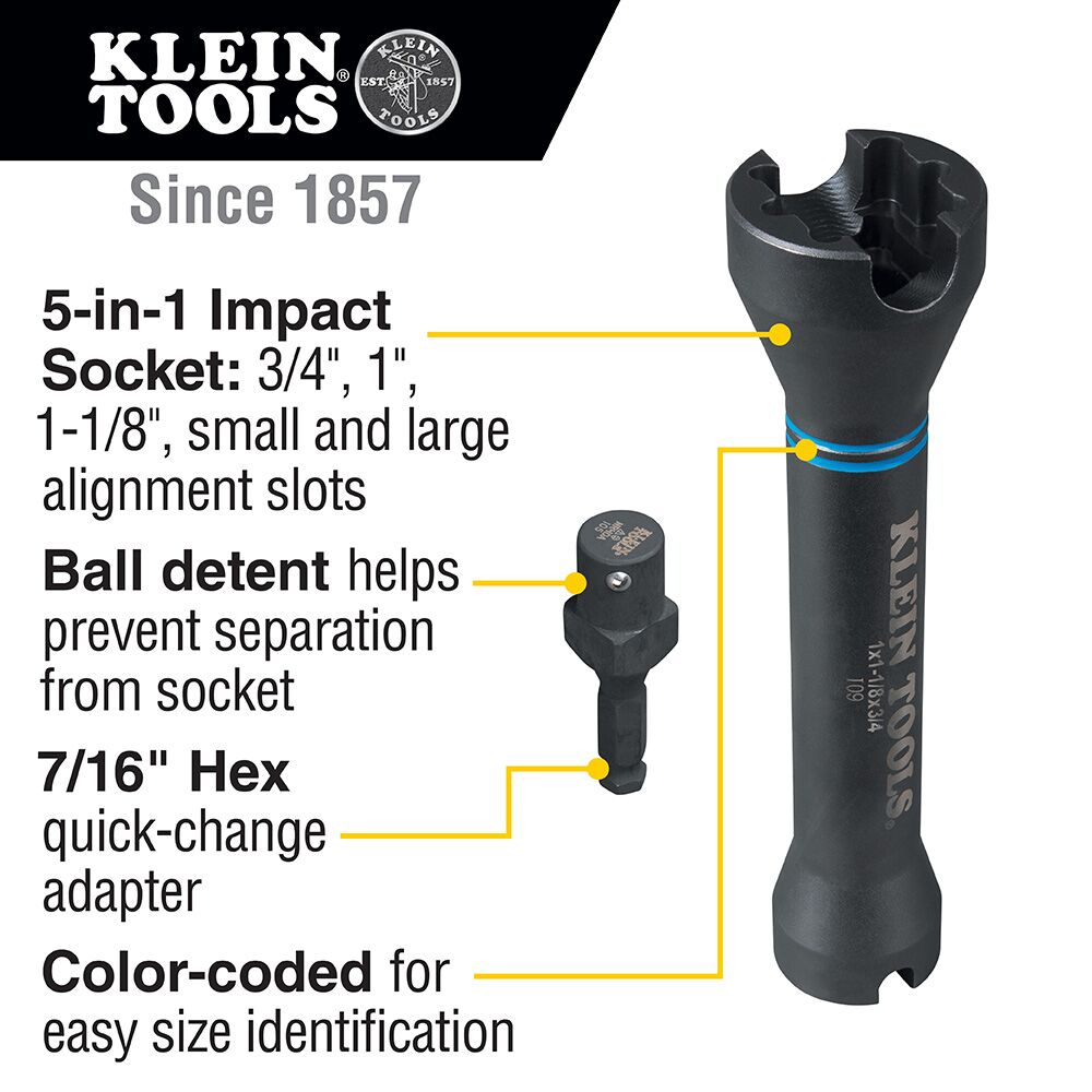 KLEIN TOOLS 5-in-1 Impact Socket 6 KLEIN TOOLS 5-in-1 Impact Socket - Image 6
