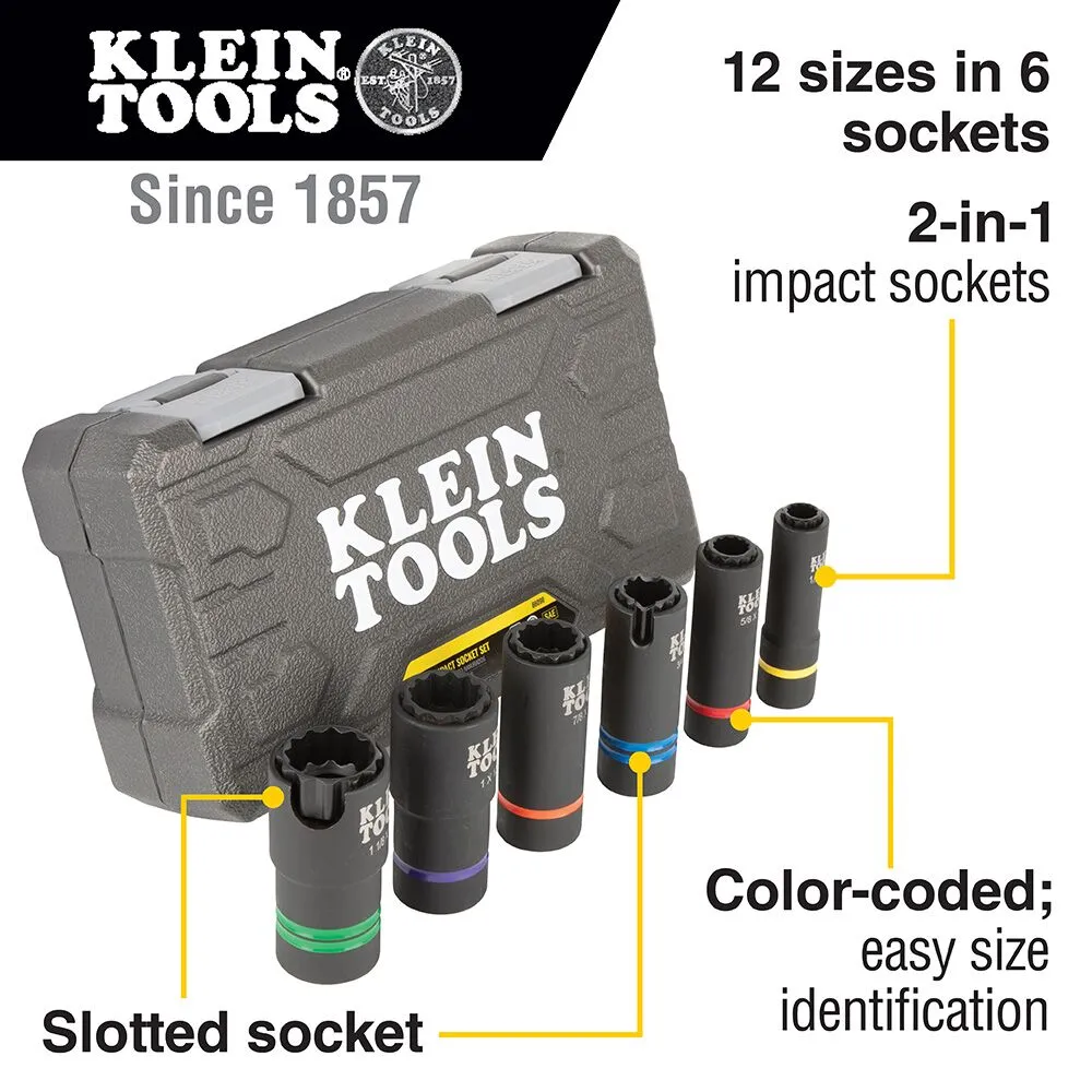 KLEIN TOOLS 6-in-1 Impact Socket Set 4 KLEIN TOOLS 6-in-1 Impact Socket Set - Image 4