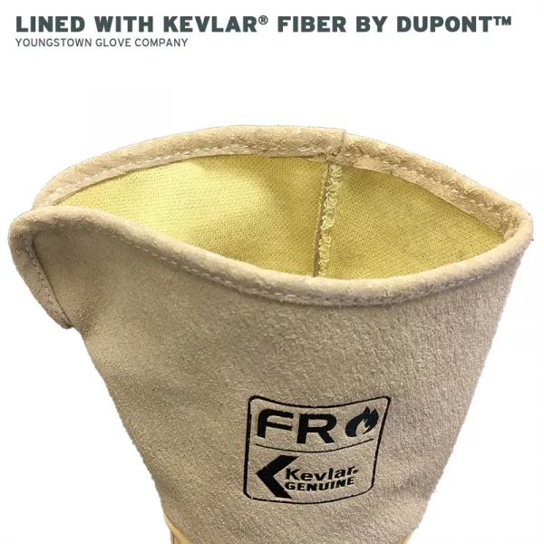 12 3275 60 fr leather kevlar wide cuff kevlar cut resistant no