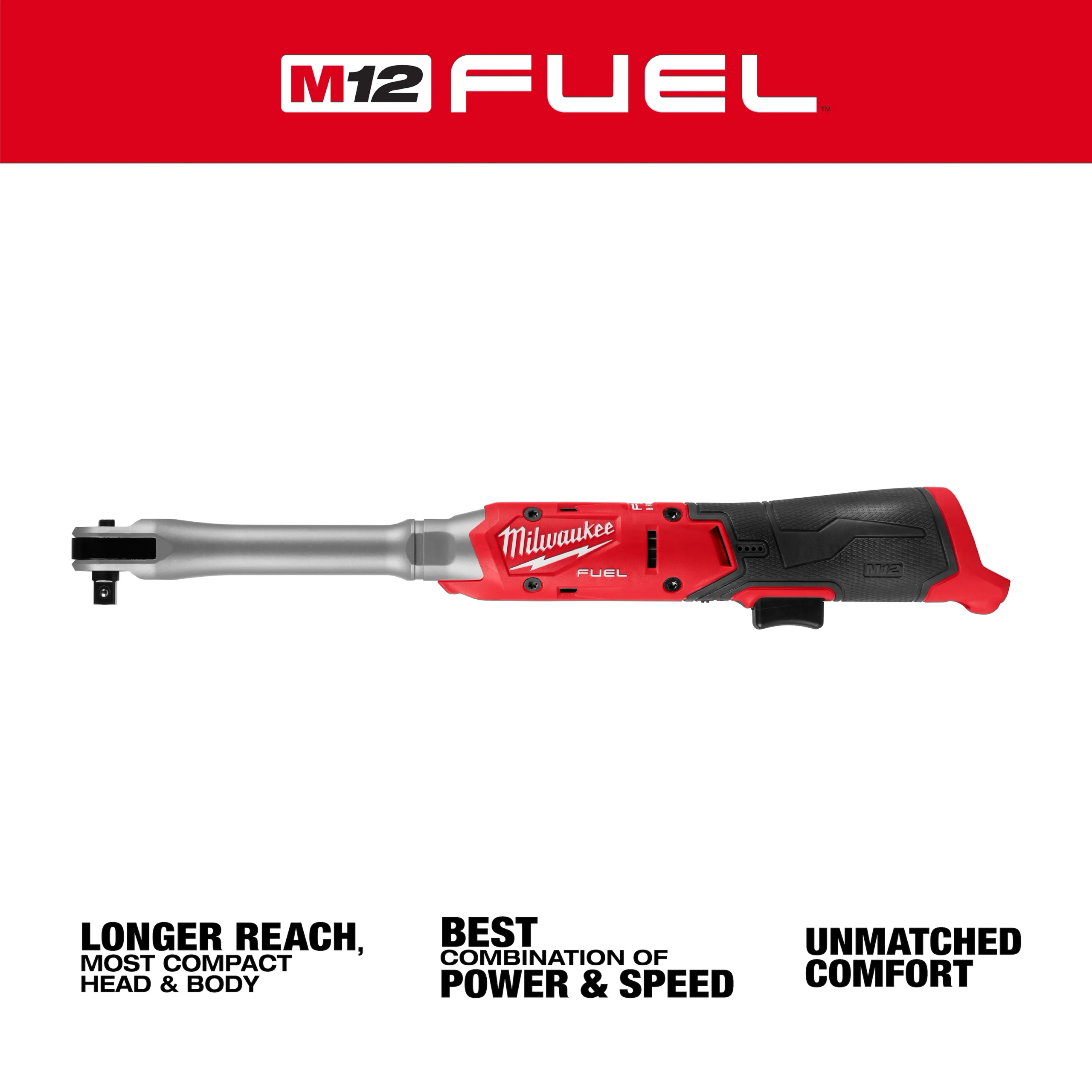 MILWAUKEE M12 FUEL™ 3/8" Extended Reach Ratchet Kit 3 MILWAUKEE M12 FUEL™ 3/8" Extended Reach Ratchet Kit - Image 3