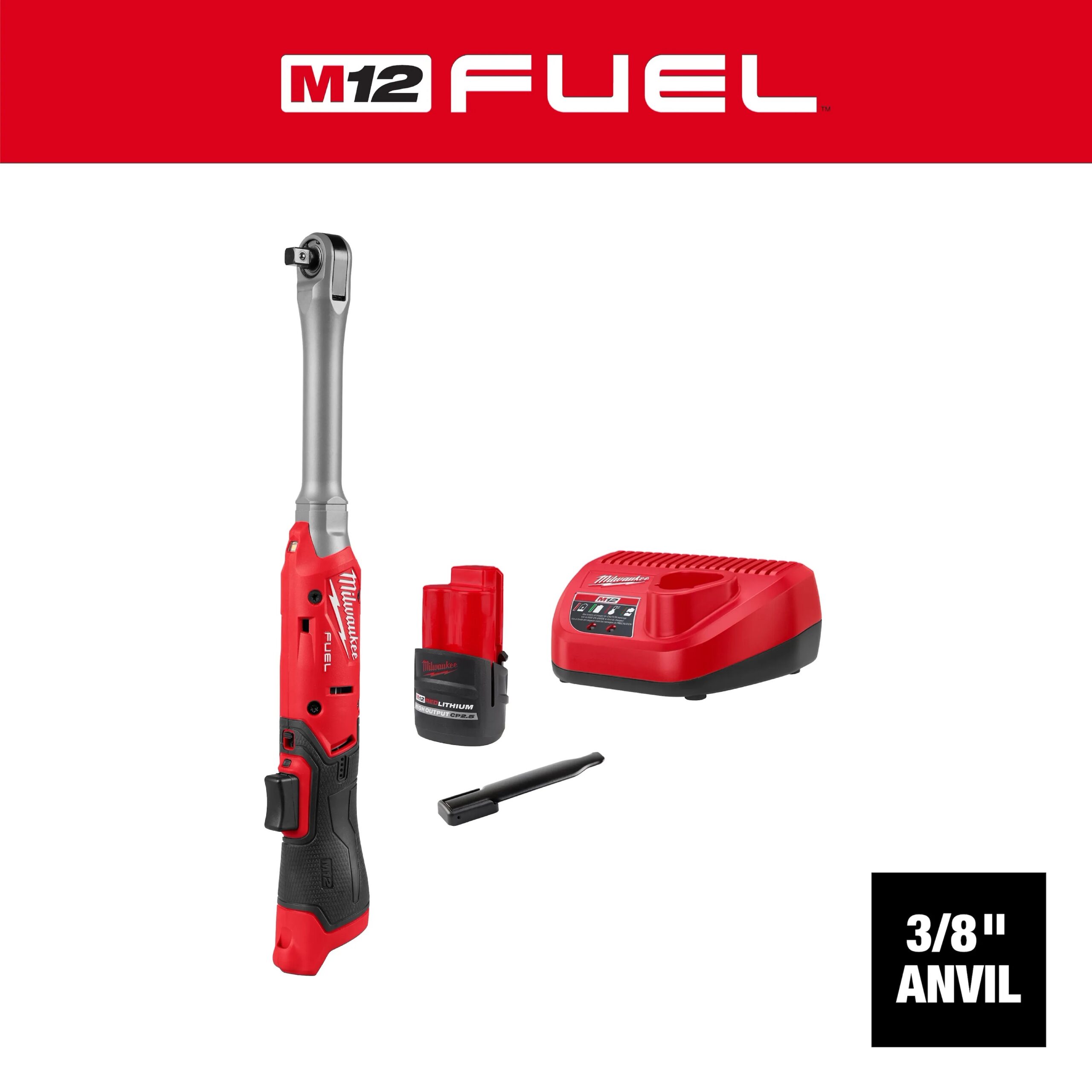 MILWAUKEE M12 FUEL™ 3/8" Extended Reach Ratchet Kit 2 MILWAUKEE M12 FUEL™ 3/8" Extended Reach Ratchet Kit - Image 2