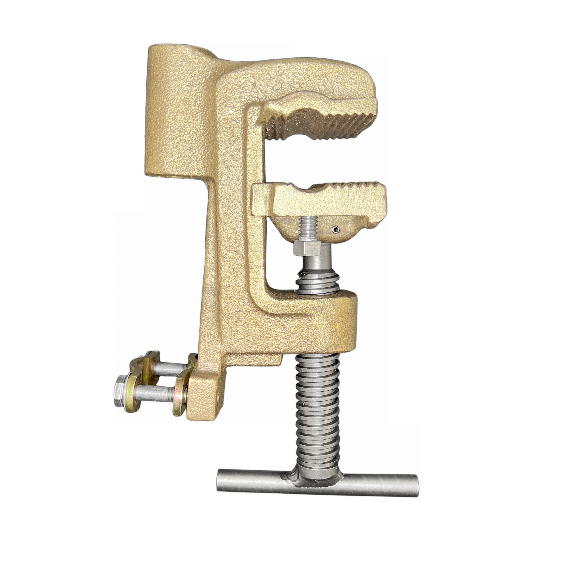 TRAVIS PATTERN Bronze 1-1/2" Large Flat Clamp, Serrated w/T-Handle 3 Large Flat Clamp