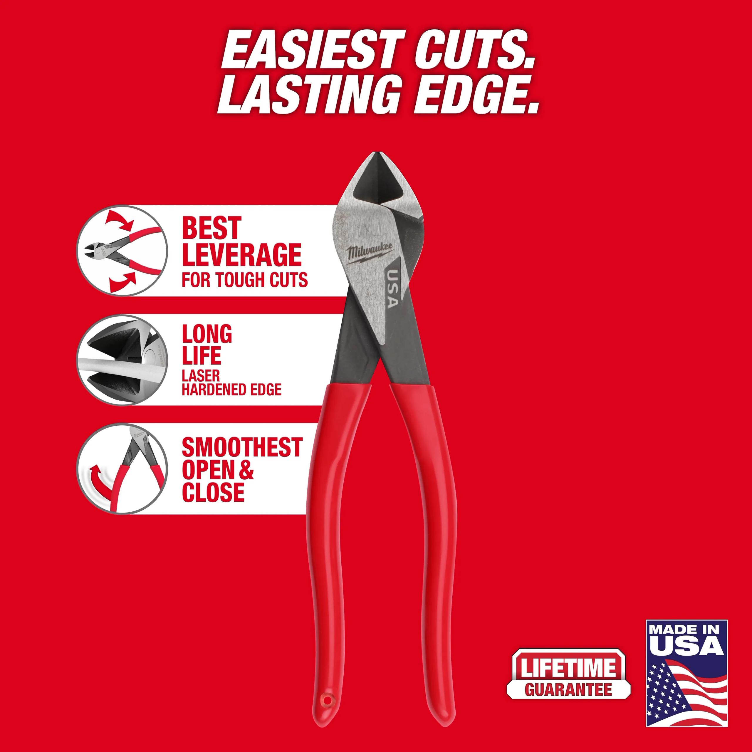 MILWAUKEE 8" Angled Head Diagonal Cutting Pliers 2 MILWAUKEE 8" Angled Head Diagonal Cutting Pliers - Image 2