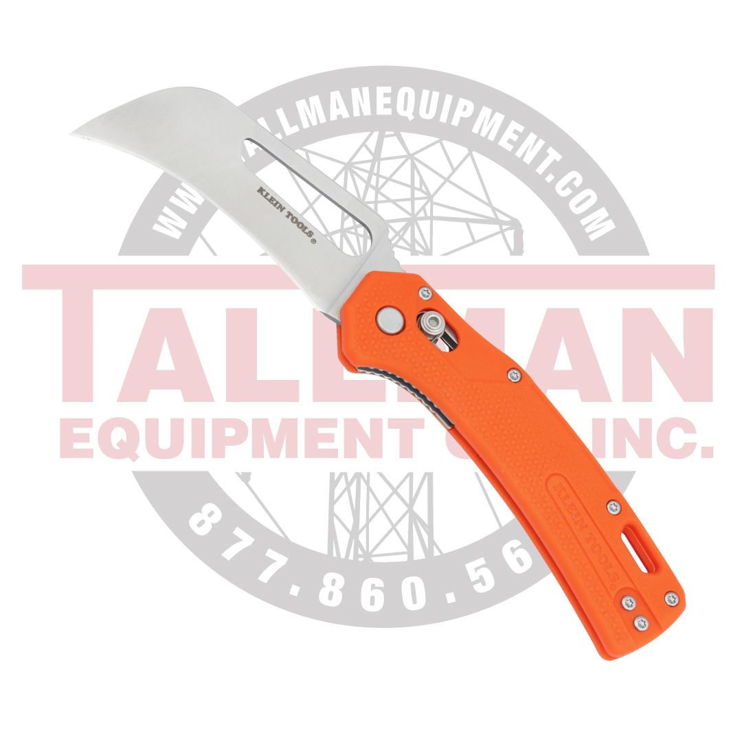 KLEIN TOOLS Pocket Knife, Cable Skinning, Hawkbill Blade 1 Hawkbill Blade Pocket Knife