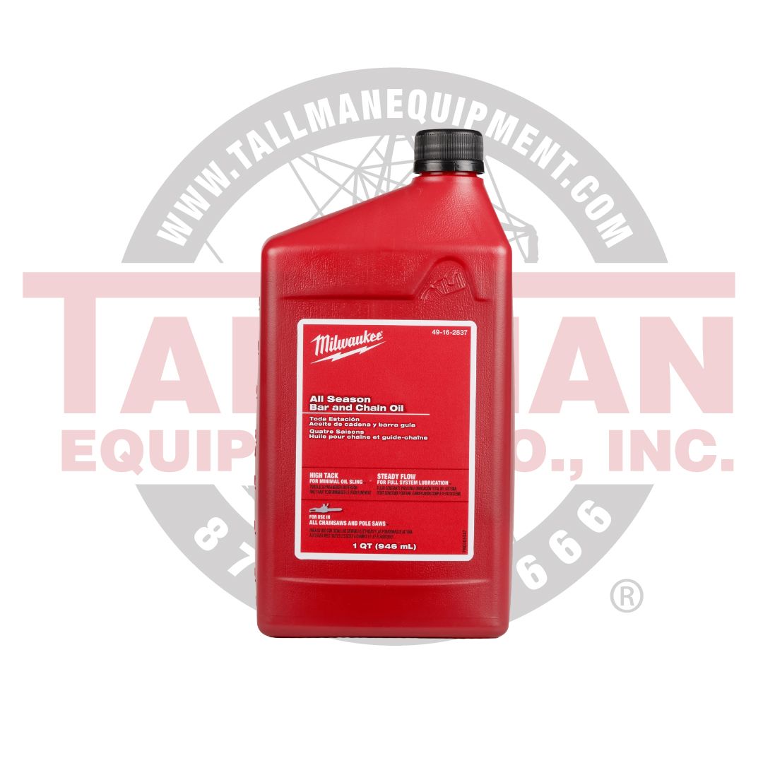 MILWAUKEE All Season Bar and Chain Oil, 1 Quart 7 All Season Bar and Chain Oil