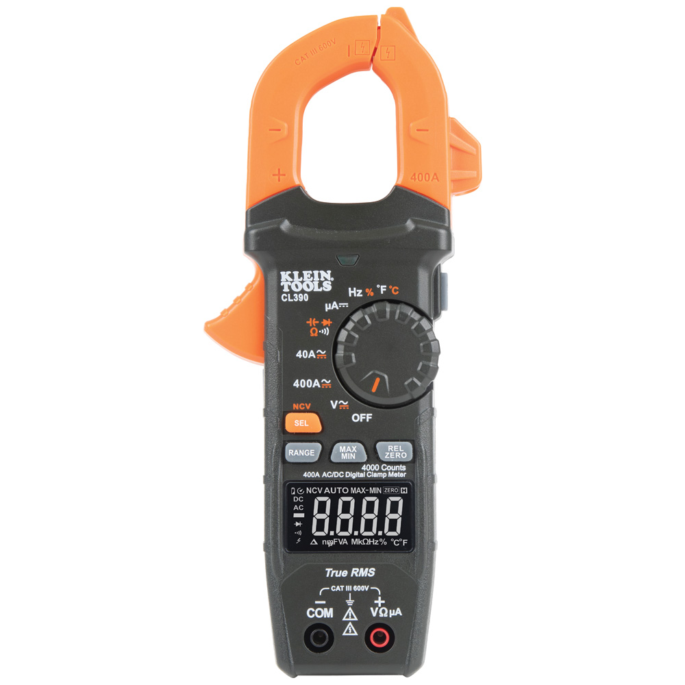 KLEIN TOOLS AC/DC Digital Clamp Meter, TRMS Auto-Ranging 400 Amp 5 KLEIN TOOLS AC/DC Digital Clamp Meter, TRMS Auto-Ranging 400 Amp - Image 5